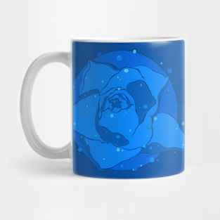 Blue Rose silhouette Mug